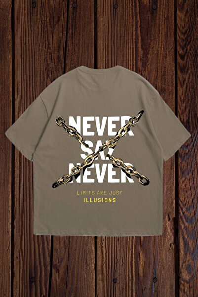 Wish BF Nu spune niciodată nu cu imprimeu supradimensionat tricou