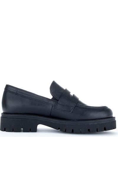 GABOR Black Loafers Womens Shoes