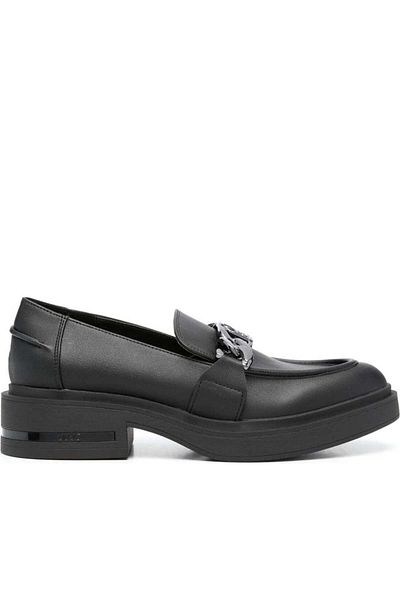 Liu Jo Black Loafers Womens Shoes