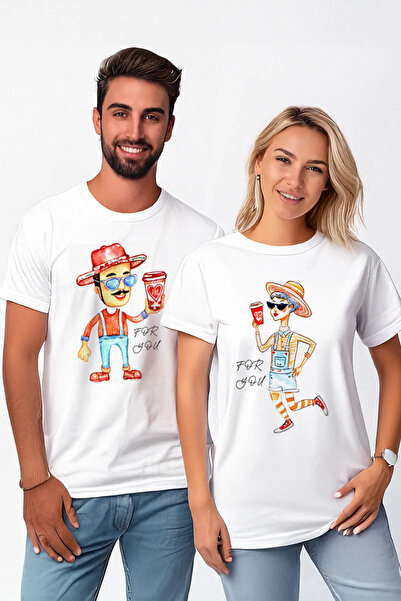 Wish BF تي شيرت واحد لطيف كارتوني من أجلك عزيزي