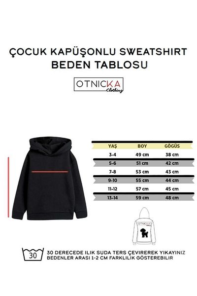 OTNICKA Cotton Special Design Hello Bear Printed Black Children's Sweatshirt