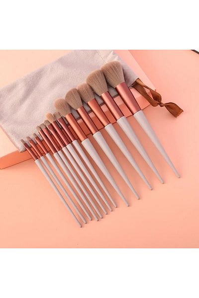 Canderel Pink 13 Piece Portable Professional Makeup Brush Beauty Set