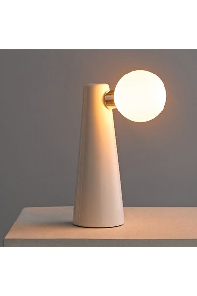 Home Box Sega Ceramic Table Lamp with USB Power Port - 15x8x23 cm