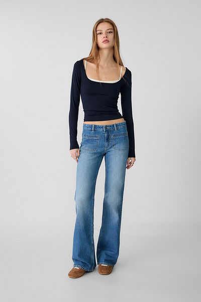 Stradivarius Flared jeans with pockets