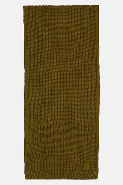 s.Oliver Women Knitted Wraps 25 X 188 Cm, Olive