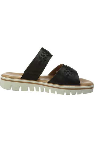 SALAMANDER Black Slippers Womens Shoes