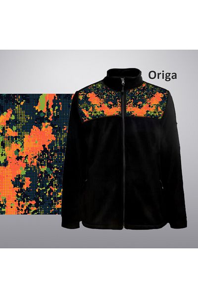 Crea Eymer Wear Καμουφλάζ Πορτοκαλί Στρατιωτικό Σχέδιο Χωρίς Παγωτό Πλήρες Φλις Μαλακό Φλις με Φερμουάρ