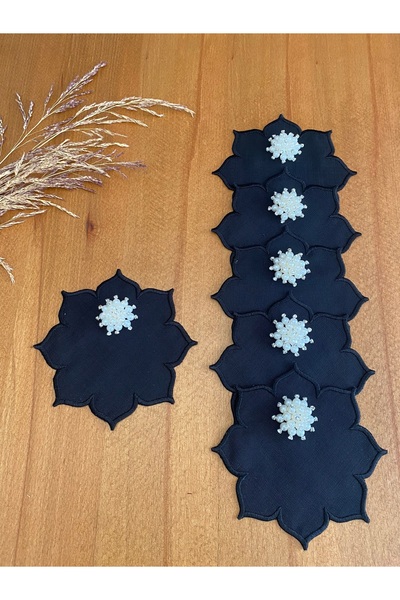 Smiling Home 6 bucăți șervețele de prezentare pentru cocktail cu perle cu mod...