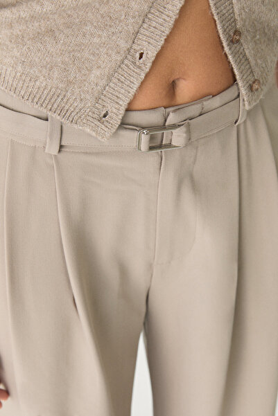 Stradivarius Smart toka detaylı geniş paça pantolon