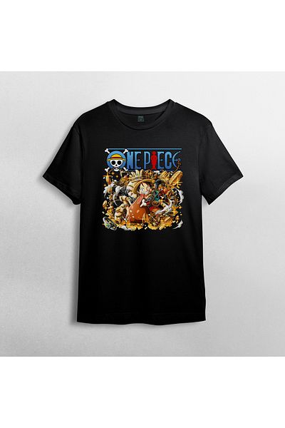 Pixxa Μπλουζάκι One Piece Monkey D. Luffy Crew Neck 100% βαμβακερό - Μοντέλο 8