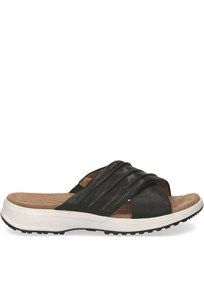 Caprice Black Slippers Womens Shoes