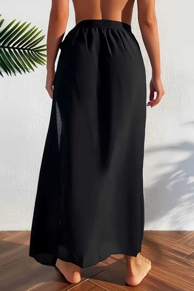 BENİMOLMALI Waist tulle skirt pareo long skirt Slit pareo
