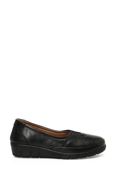 Polaris 105443   Black Genuine Leather Orthopedic (5 Point) Women's Shoes