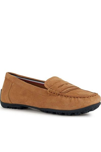 Geox Brown Moccasins Womens Shoes