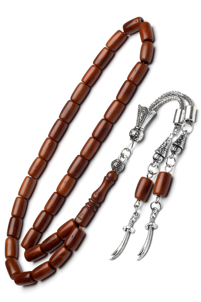 OTTOTESBİH Men's Gift 6.5X10Mm Cutout Kuka Rosary + Sulfikar Sword