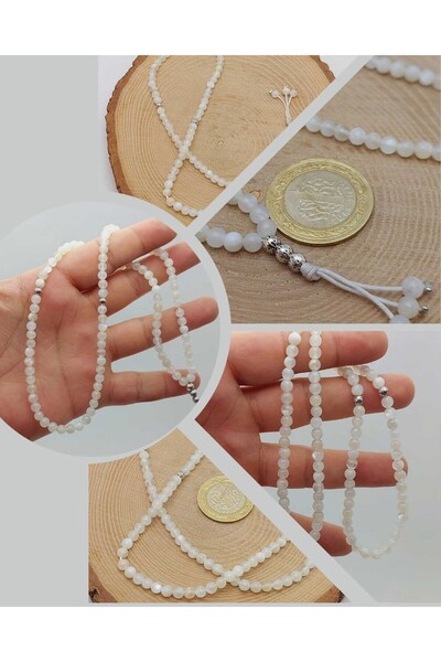 Yasamtohumu Ay Taşı 99luk Tesbih 4mm (17230)