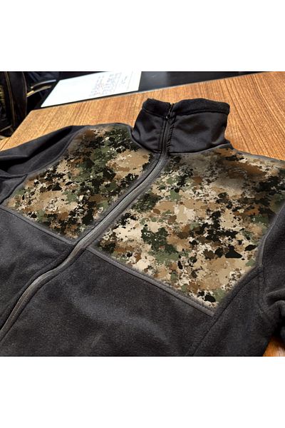 Crea Eymer Wear Camouflage Trop Military Design Non Pilling Full Zipper Softshell Fleece
