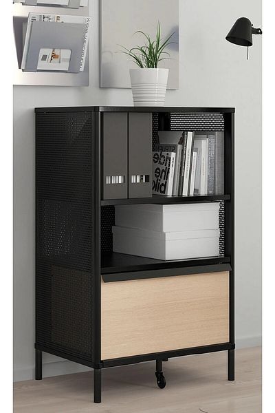 IKEA Set of 2 Ikea File Kutsu, Black Cardboard 10X25X30 cm