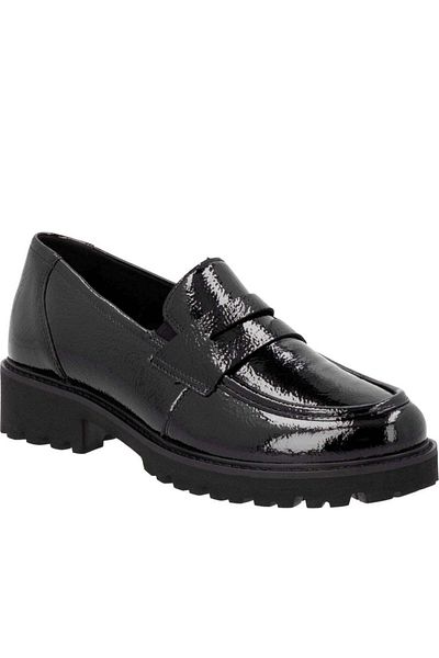 Remonte Black Loafers Womens Shoes