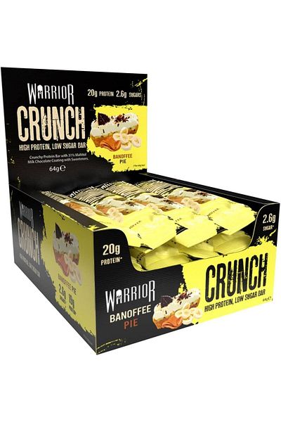 WARRIOR CRUNCH Protein Bars 12 x 64g - Banoffee Pie
