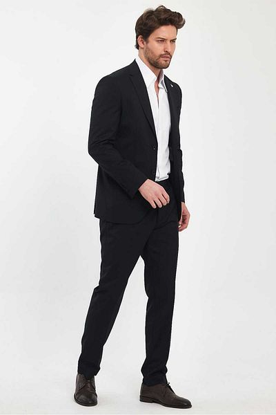 Savira Ανδρικό κοστούμι SlimFit 2 τεμαχίων - Μπουφάν και παντελόνι Drop 6 Poliviskon Fabric