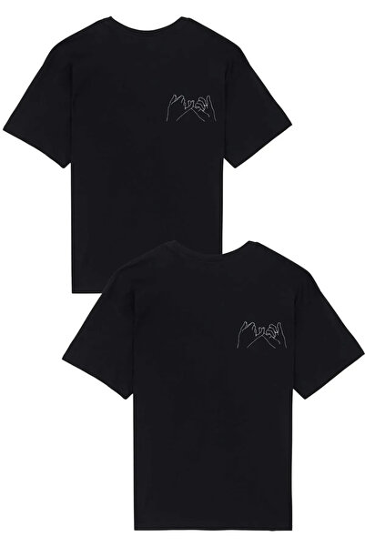 Wish BF Unisex Best Friends Tişört Ikili Çift Sevgili-Arkadaş Kombin 2 Adet -...