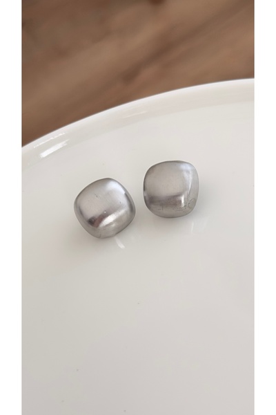 Opia JEWELRY - Basic Düğme Model Bombeli Çelik Küpe (2cm)