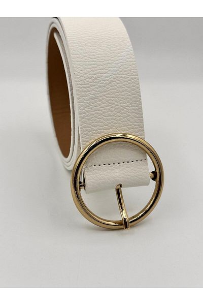 MODAM HİFA 4 cm Cataramă ovală Aur Femei Curea Pantaloni Curea Rochie Curea Cămașă Curea Jachetă
