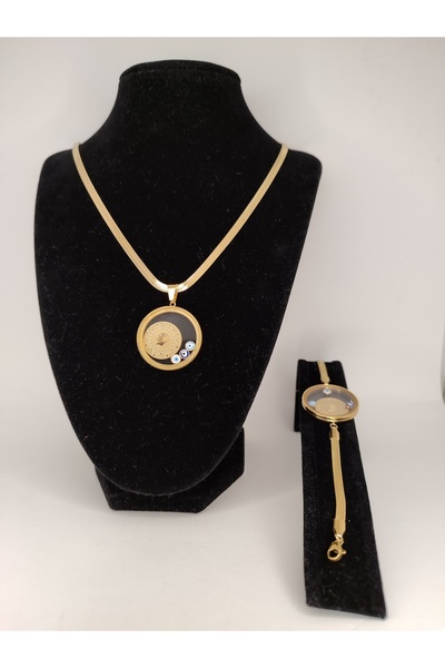 Romea Açılan, Çeyrek Koyulabilen İtalyan Zincir Çelik Kararmaz Kolye & Bilekl...