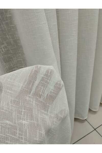 CEMRE Tül Şile Keteni Ekru Kalın Ağır Gramajlı (Kırışmaz) 1/3 Sık Pile