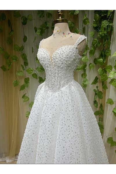 Merve Wedding Dress - White - Prom