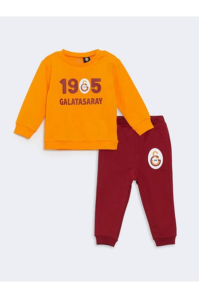 LC Waikiki Lcw Baby 1905 Cimbom Printed Fan Baby Boy Tracksuit Bottom - Top Suit