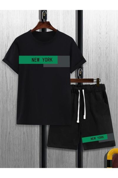 YOHO SPORT Unisex set majica i šortsa New York Štampano
