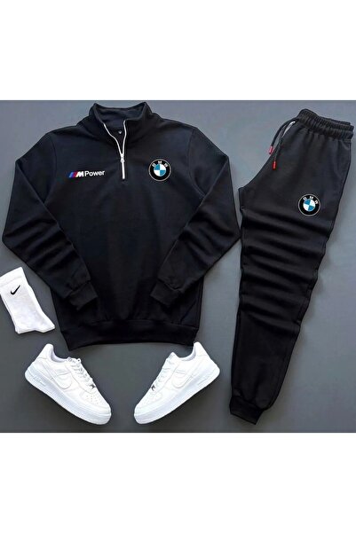 YOHO SPORT Світшот з принтом Bmw та комплект нижньої білизни з напівзастібкою на блискавці