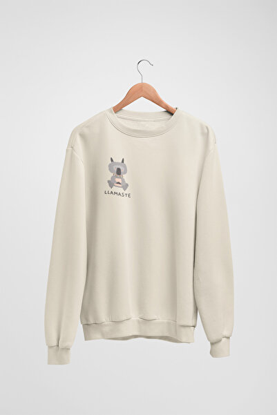 Butik Φούτερ Unisex με μακρύ μανίκι LLAMESTE Transfer με τύπωμα με λαιμόκοψη ...