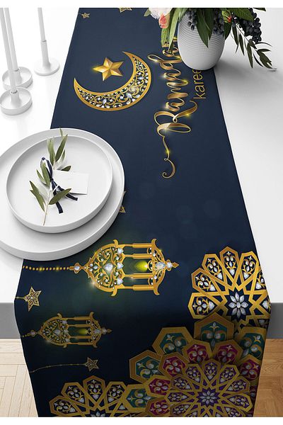 Bertille Home Ramadan Series 140x40 Cm Digital Printed Runner (Ramadan)