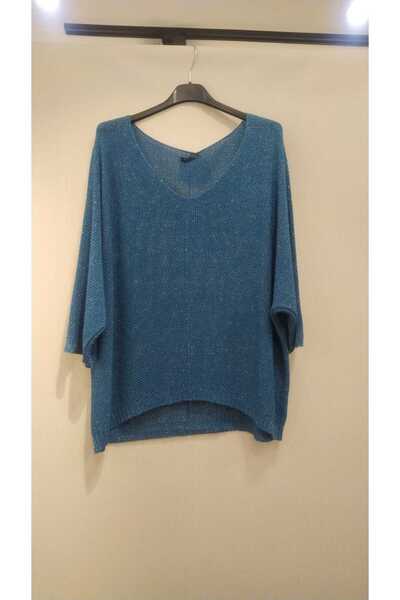 Z&A V Yaka Yarasa Kol Kısa Bluz