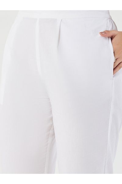 Femmella By Styli Cotton Poplin Lace Detail Top