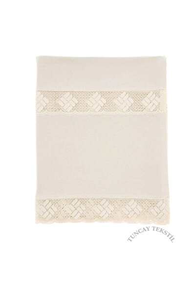 TUNCAY TEKSTİL Pamuklu Doğal Natural Ham Keten Yatak Örtüsü Tek Kişilik