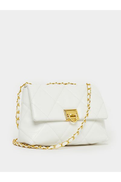 Styli Quilted Crossbody Bag with Chain Strap