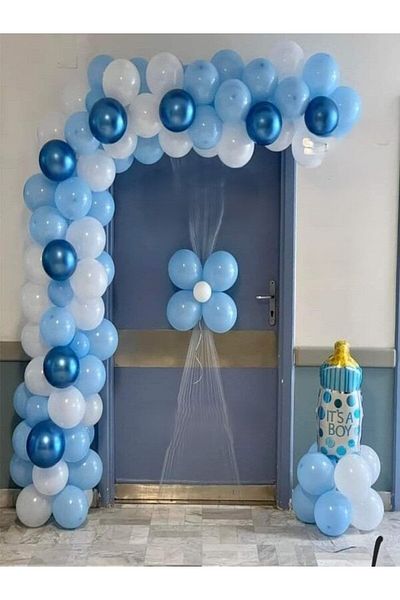 CANSIN Baby Boy Blue White Balloon Chain