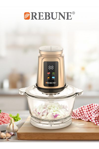 rebune 500W Electric Chopper with 3.0L Capacity – Powerful Performance for All Your Needs