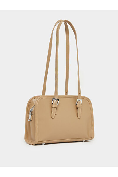 Styli حقيبة كتف بحزام وإغلاق بسحاب