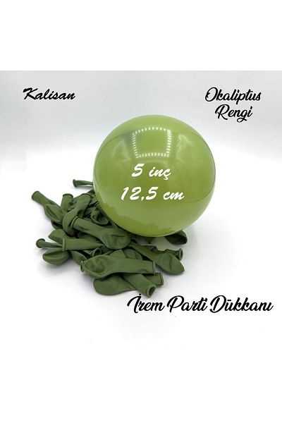 İrem Parti Dükkanı Retro Eucalyptus Latex Balloon 10 Pieces 5 Inches 12.5 cm