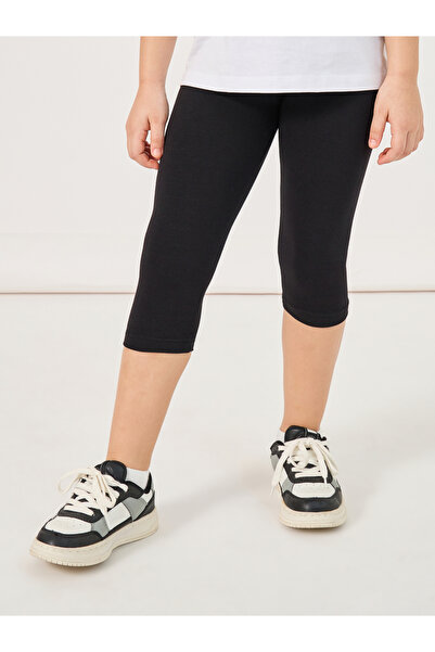 Styli Elastic Waistband Basic Capri Length Leggings