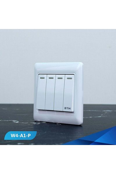 Btm Round switch, white, twisted