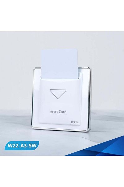 Btm Abu card switch, white and silver- 2 pieces