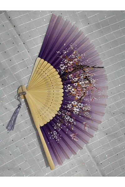 aysa stil Ahşap desenli yüksek kaliteli Japon bambu yelpazesi