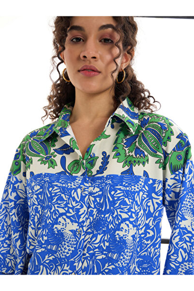 Sassafras By Styli Floral Print Shirt & Straight Leg Pants Co-Ords