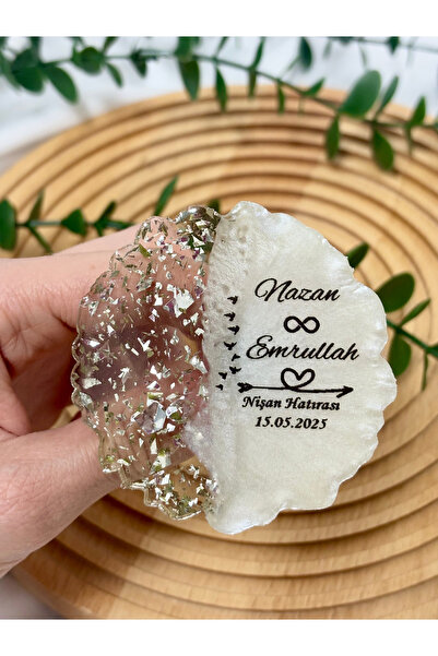 TİLİA DESİGN Epoksi Magnet 30 Adet Nişan Magneti Nikah Magneti Kına Magneti S...